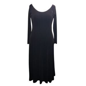 Vintage Moda International Brown Velvet Maxi Dress Sz M Witchy Whimsigoth Y2K